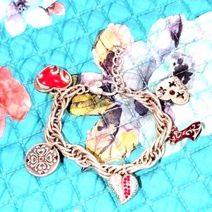 BRIGHTON GO RED HEART AWARENESS CHARM BRACELET